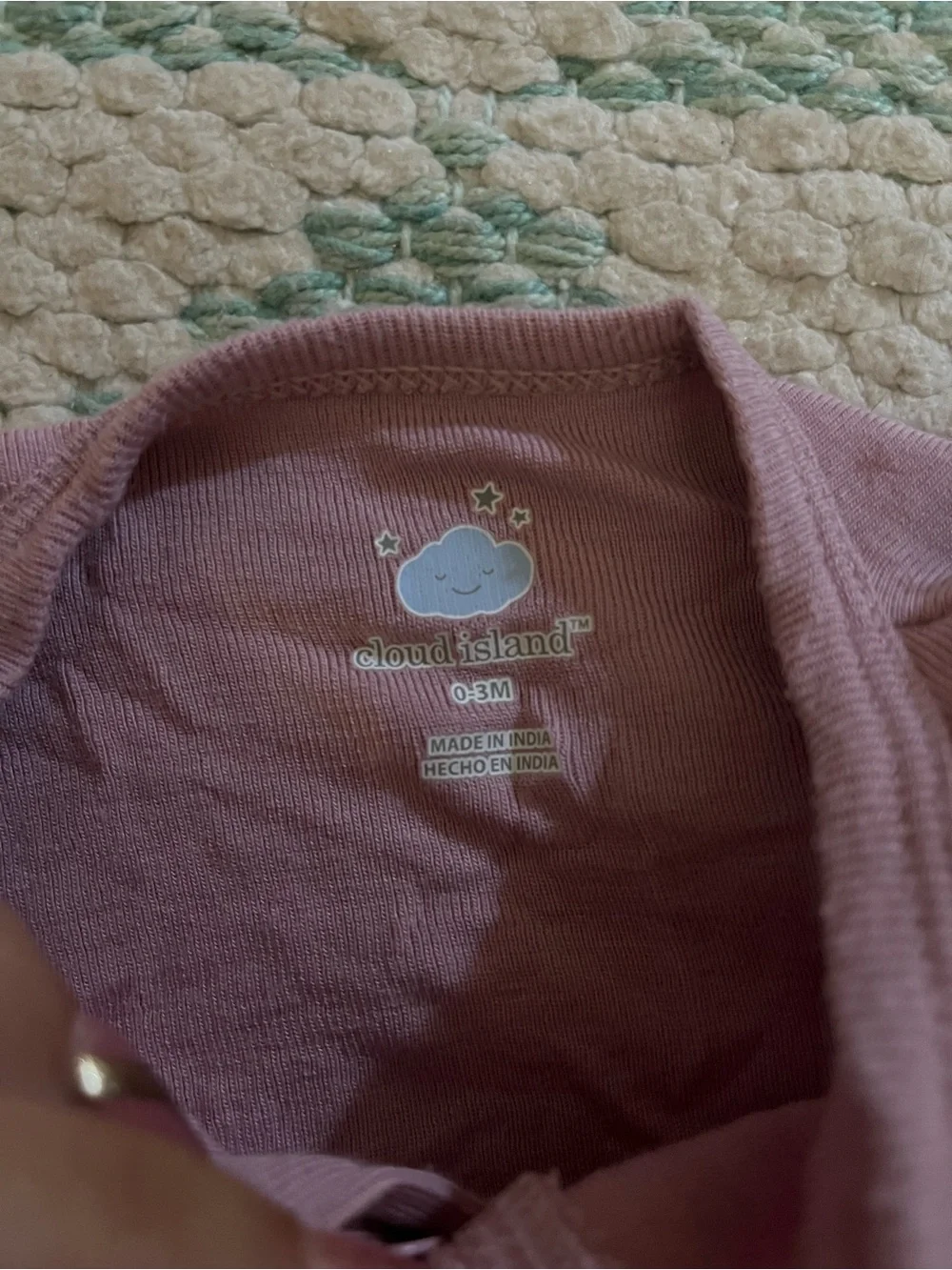 cloud island Mauve and Light Pink Zip One-Piece Sleep Sacks